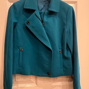 Ellen Tracy Teal Blazer Jacket